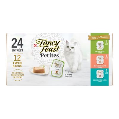 Fancy Feast Gourmet Wet Cat Food Variety pk., Petites Pate Collection