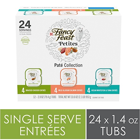 Fancy Feast Purina Gourmet Wet Cat Food Variety pk., Petites Pate Collection