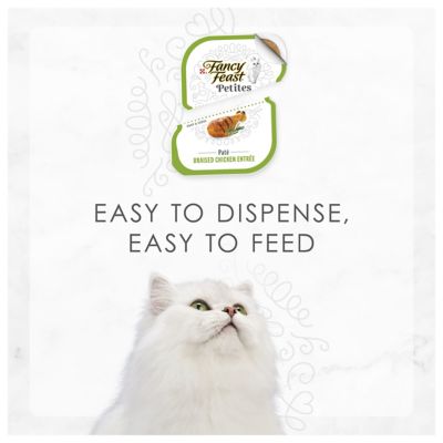 Image showing 7 th Purina Fancy Feast Petites Gourmet Adult Chicken/Salmon/Whitefish/Tuna Pate Wet Cat Food Variety pk., 2.8 oz., Pack of 24 Tubs