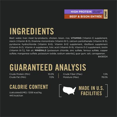 Image showing  Sport Adult High-Protein Beef and Bison Recipe Wet Dog Food Variety pk., 13 oz., Pack of 12