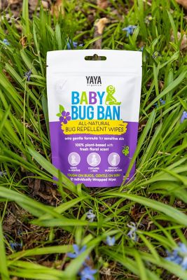 Image showing 5 th YAYA Organics Baby Bug Ban All-Natural Extra Gentle Bug Repellent Wipes