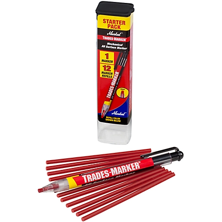 MARKAL Trades Marker Refill Pack, Red, 12-Pack