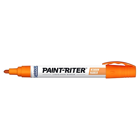MARKAL Window Marker Removable Liquid Paint Marker, Orange