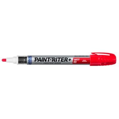 MARKAL Paint-Riter + Safety Liquid Paint Marker, Red