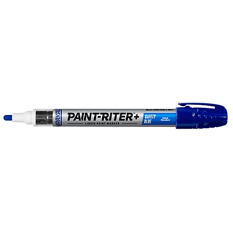 MARKAL Paint-Riter + Safety Liquid Paint Marker, Blue