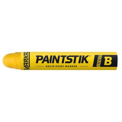 MARKAL B Paintstik Solid Paint Markers, Yellow, 12-Pack