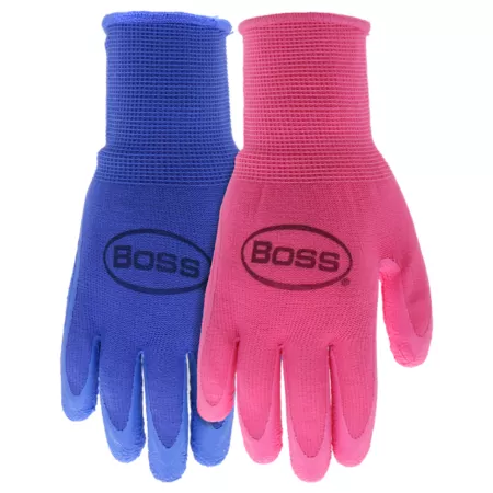 Boss Women's Crinkle Latex Work Gloves 2 Pairs Work Gloves