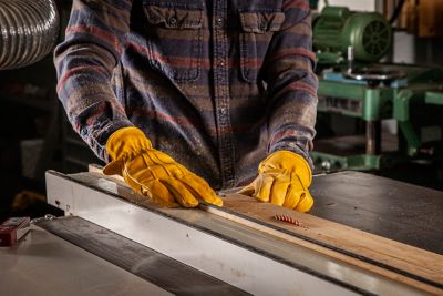 Image showing 6 th Boss Men's Cowhide Leather Driver Work Gloves, 1-Pair