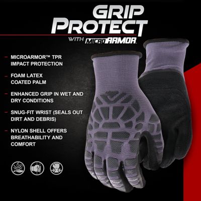 Image showing  Men's Grip Protective Latex Work Gloves, 1-Pair