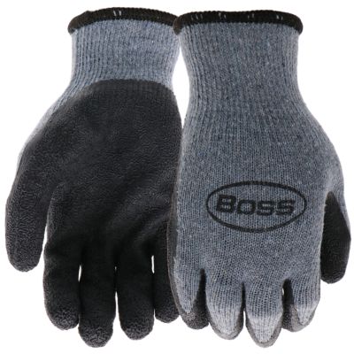 Boss Unisex Adult Latex Dip Work Gloves, 1-Pair