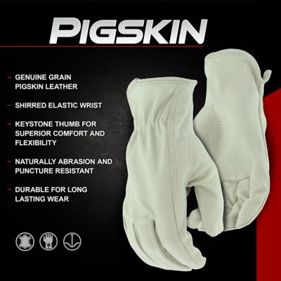Image showing 5 th Boss Unisex Adult Grain Pigskin Leather Driver Gloves, 1-Pair