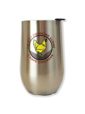 Bella Bug 14 oz. Stainless Steel Wine Tumbler with Not Drinking Alone Design