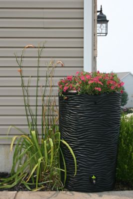 Image showing  50 gal. Impressions Eco Palm Rain Saver Barrel, Recycled Material