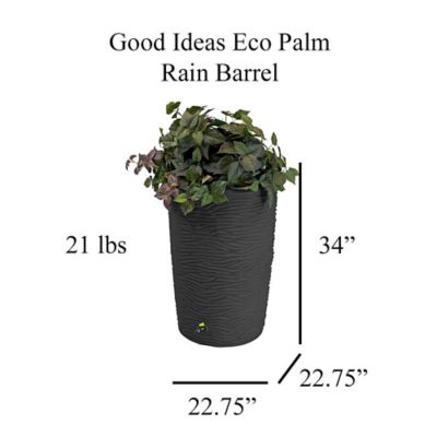 Image showing  50 gal. Impressions Eco Palm Rain Saver Barrel, Recycled Material