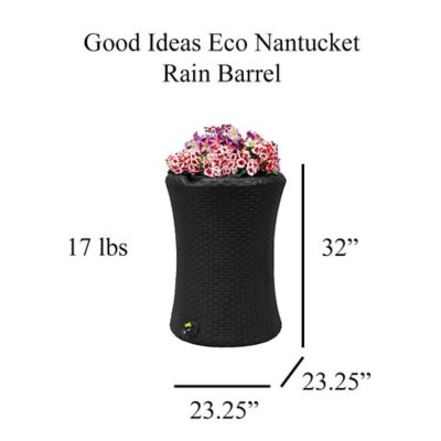Image showing  50 gal. Impressions Eco Nantucket Rain Saver Barrel, Recycled Material