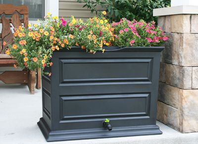 Image showing  42 gal. Savannah Eco Elevated Garden Rain Saver Barrel, Recycled Material