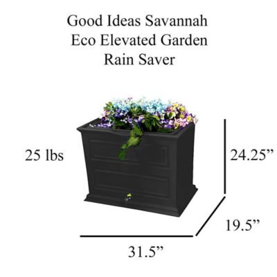 Image showing  42 gal. Savannah Eco Elevated Garden Rain Saver Barrel, Recycled Material