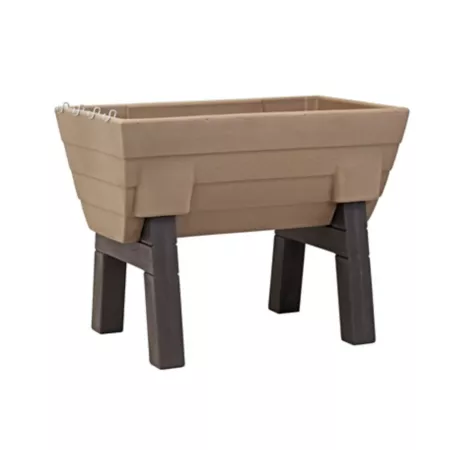 Good Ideas Garden Wizard Plastic Raised Garden Bed 35.5 in x 24 in x 40 in Khaki Raised Garden Beds