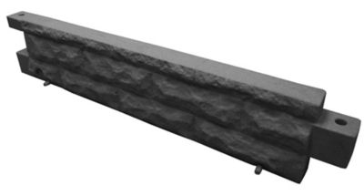 Good Ideas Garden Wizard 4 ft. Stone Landscape Border Wall, Dark Granite