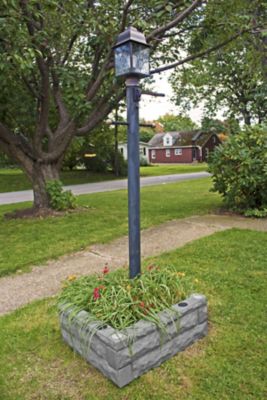 Image showing  Garden Wizard 2 ft. Self Watering Stone Landscape Border Wall, Dark Granite