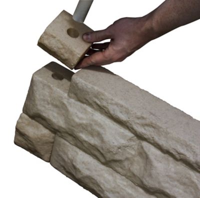Image showing  Garden Wizard Stone Landscape Border Wall Finish Kit, Sandstone