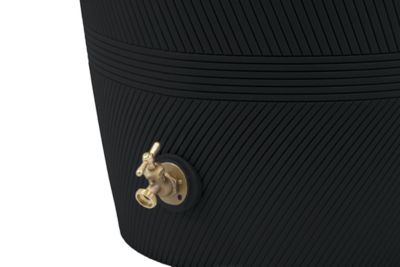 Image showing  50 gal. Impressions Havana Rain Saver Barrel, Black