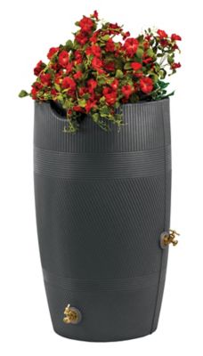 Good Ideas 50 gal. Impressions Havana Rain Saver Barrel, Dark Granite