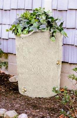 Image showing  50 gal. Impressions Bark Rain Saver Barrel, Sandstone