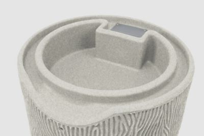 Image showing  50 gal. Impressions Bark Rain Saver Barrel, Sandstone