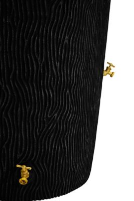 Image showing  90 gal. Impressions Bark Rain Saver Barrel, Black