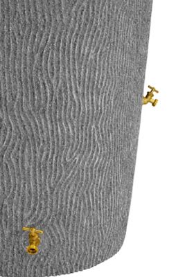 Image showing  90 gal. Impressions Bark Rain Saver Barrel, Dark Granite