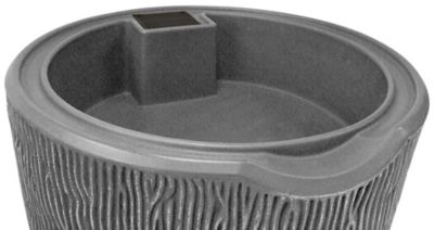 Image showing  90 gal. Impressions Bark Rain Saver Barrel, Dark Granite