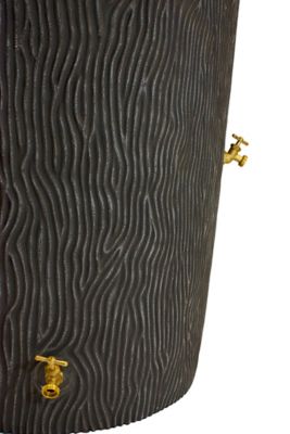 Image showing  90 gal. Impressions Bark Rain Saver Barrel, Oak