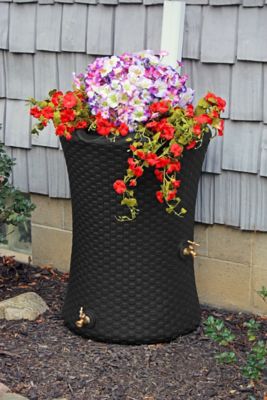 Image showing  50 gal. Impressions Nantucket Rain Saver Barrel, Black