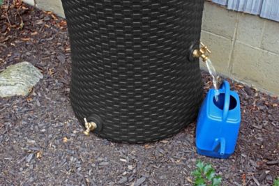 Image showing  50 gal. Impressions Nantucket Rain Saver Barrel, Black