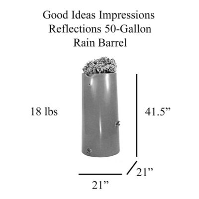 Image showing 5 th Good Ideas 50 gal. Impressions Reflections Rain Saver Barrel, Marsala