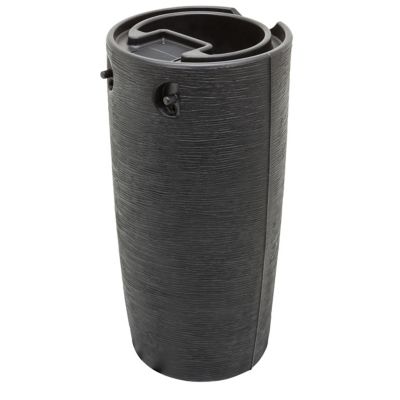 Image showing  50 gal. Impressions Stone Rain Saver Barrel, Black