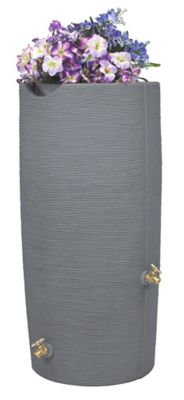 Image showing  50 gal. Impressions Stone Rain Saver Barrel, Dark Granite