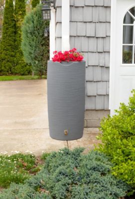 Image showing  50 gal. Impressions Stone Rain Saver Barrel, Dark Granite