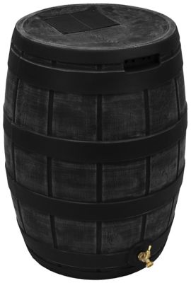 Good Ideas 50 gal. Rain Vault Rain Barrel, Black