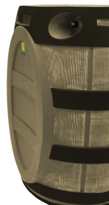 Image showing  50 gal. Rain Vault Rain Barrel, Khaki, Darkened Ribs