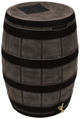 Good Ideas 50 gal. Rain Vault Rain Barrel, Oak, Darkened Ribs