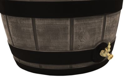 Image showing  50 gal. Rain Vault Rain Barrel, Oak, Darkened Ribs