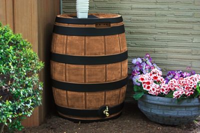 Image showing  50 gal. Rain Vault Rain Barrel, Terra Cotta, Darkened Ribs
