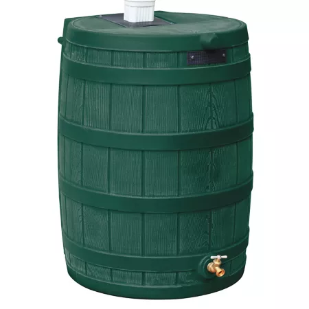 Good Ideas 40 gal Rain Wizard Rain Barrel Green Dark Ribs Rain Barrels