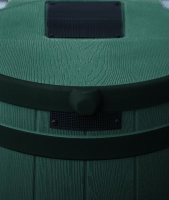 Image showing  40 gal. Rain Wizard Rain Barrel, Green, Darkened Ribs