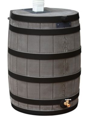 Good Ideas 40 gal. Rain Wizard Rain Barrel, Oak, Darkened Ribs