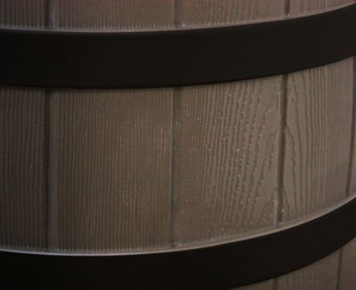 Image showing  40 gal. Rain Wizard Rain Barrel, Oak, Darkened Ribs