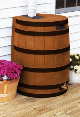Image showing  40 gal. Rain Wizard Rain Barrel, Terra Cotta, Darkened Ribs