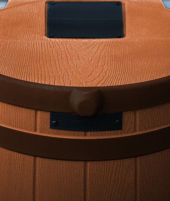 Image showing  40 gal. Rain Wizard Rain Barrel, Terra Cotta, Darkened Ribs